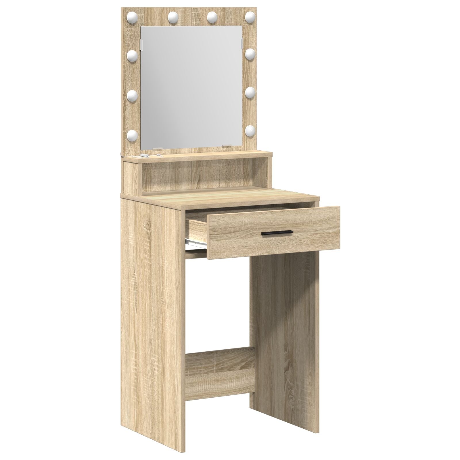 Kaptafel Met Led-Lampjes 50 x 41 x 135 cm Sonoma eiken