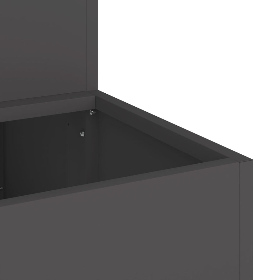 Tuin Planter - 2-Tier Staal, 100 x 60 x 45 cm Zwart