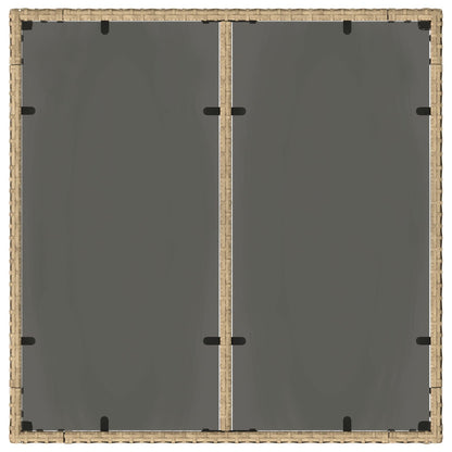5-Delige Tuin Eetset Met Kussens Beige Poly Rattan