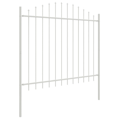Tuinschutting Met Hoepeltop 6,8X1,25 M Staal Wit 6.8 m 100-125 cm