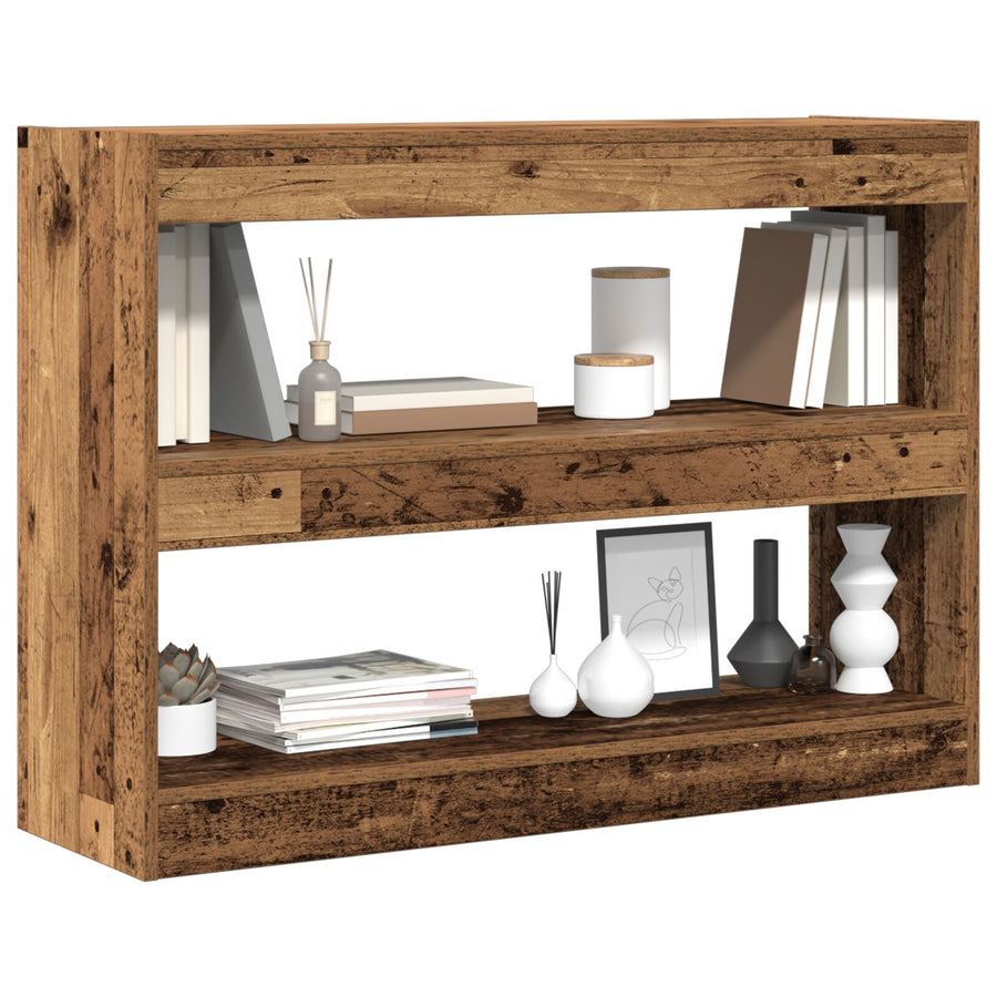 Boekenkast/Roomdivider In Oud Hout, 100X30X72 Cm, Gemaakt Van Engineered Hout