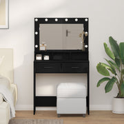 Console Table with Drawer Black Oak 79 x 41 x 135 cm Engineered Wood