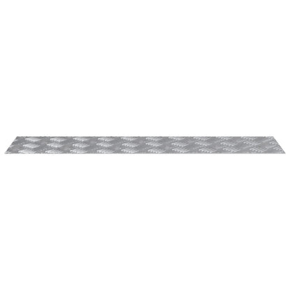 Aluminium Checker Platen 2 Stuks Antislip 100X25 Cm 100 x 25 x 0.3 cm Rechthoekig