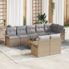 Loungeset 9-delig poly rotan beige