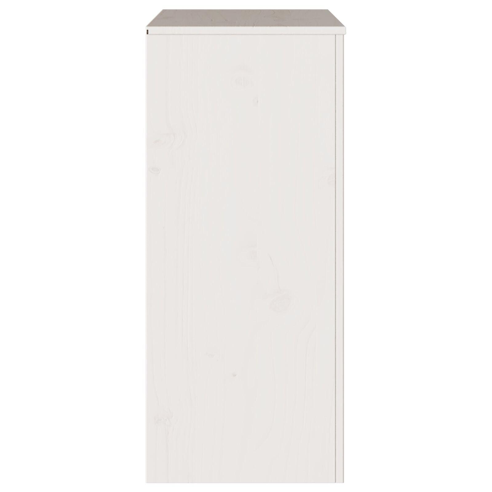 Ladekast ""Drammen"" 76,5X40X91 Cm Massief Hout Vuren Wit