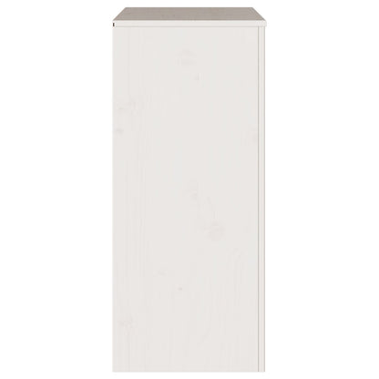Ladekast ""Drammen"" 76,5X40X91 Cm Massief Hout Vuren Wit