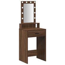 Kaptafel Met Led Verlichting Bruin eiken 50 x 41 x 140 cm