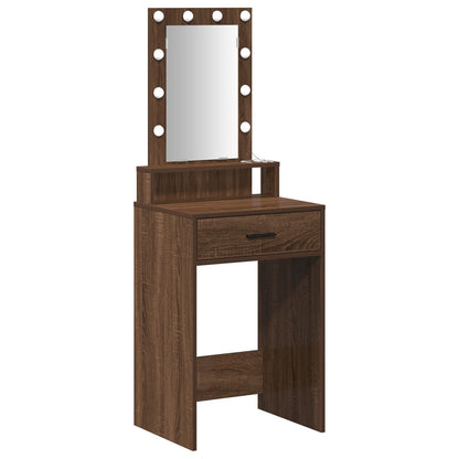 Kaptafel Met Led Verlichting Bruin eiken 50 x 41 x 140 cm