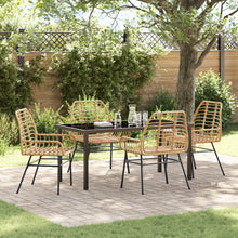 5-Delige Tuin Eet Set Bruin Poly Rattan