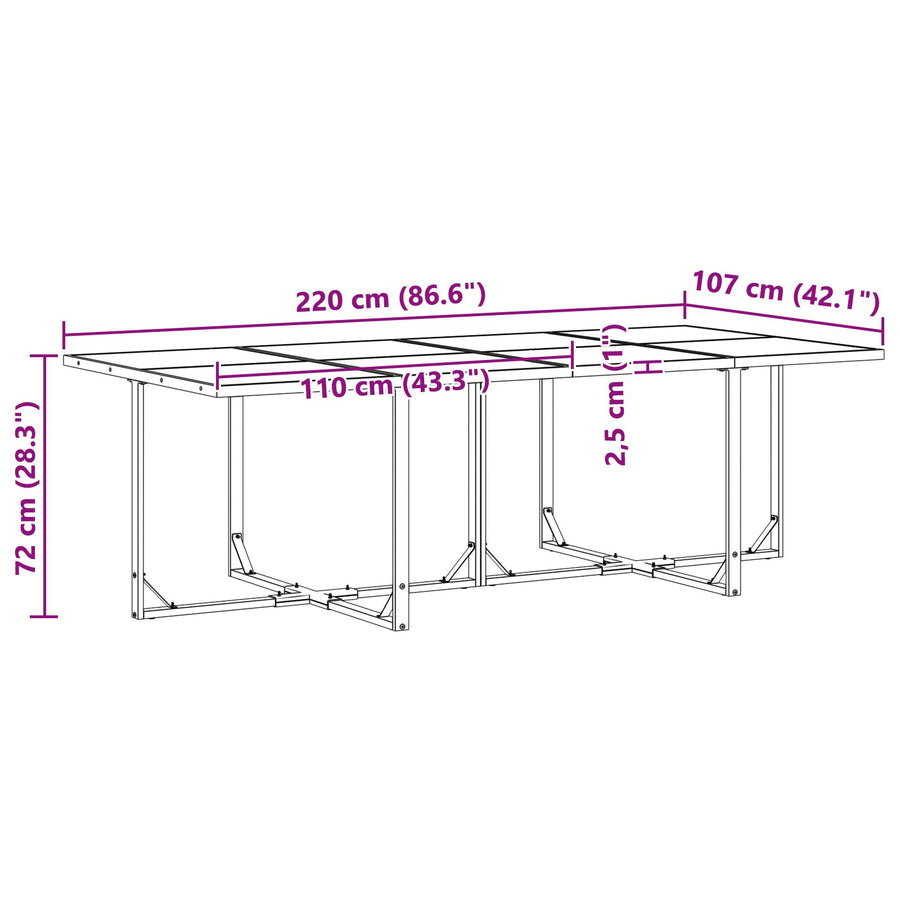 6-Delige Tuin Eettafel Set Met Kussens Staal En Textilene