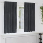 Verduisterende gordijnen 2 stuks 140x175 cm lichtgrijs fluweel