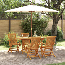 5-Delige Tuin Eetset Van Massief Teakhout