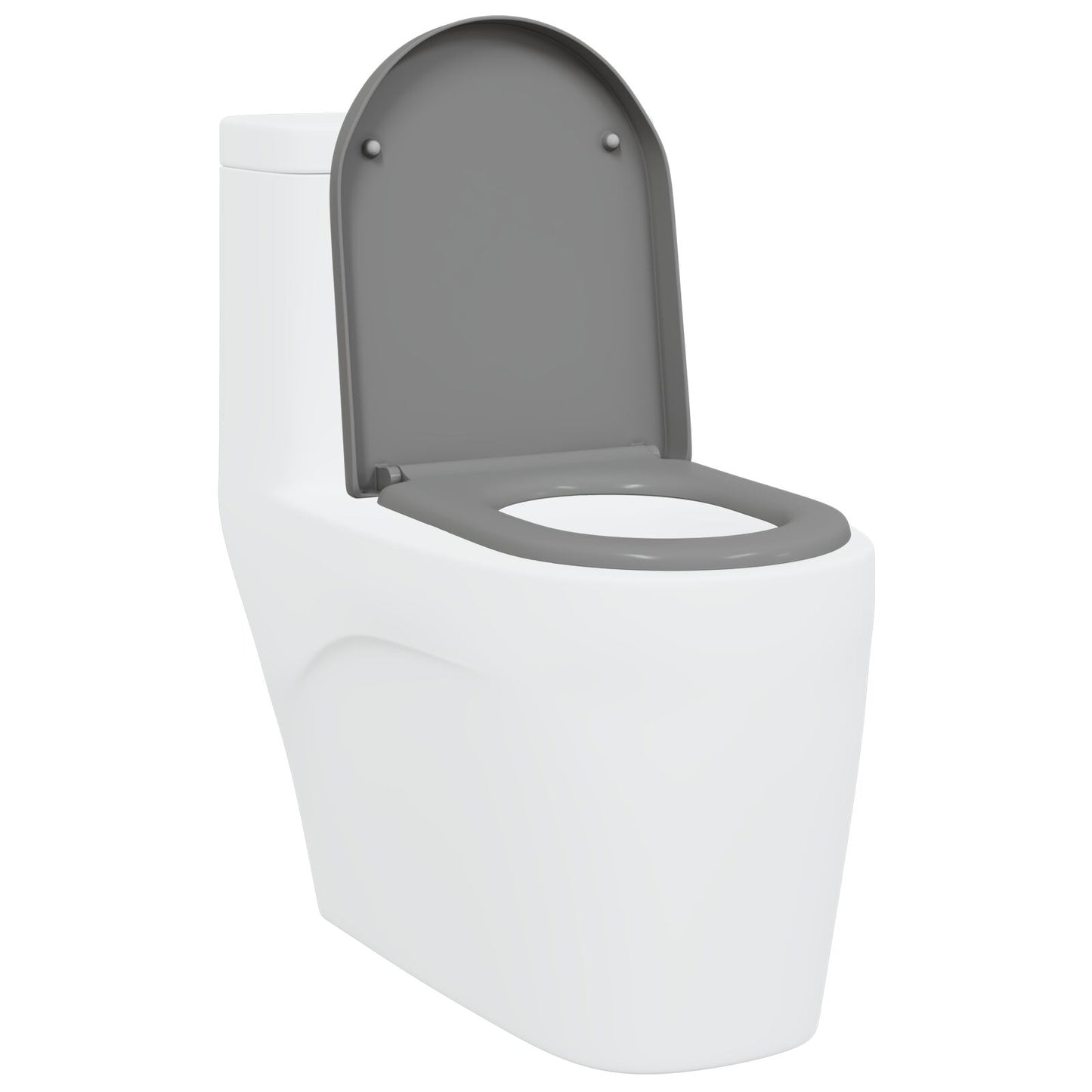 Snelle Verwijderings Toiletzitting Met Zachte Sluiting Duroplast Grijs
