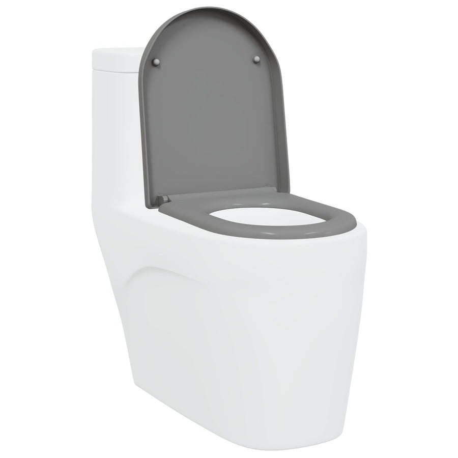 Snelle Verwijderings Toiletzitting Met Zachte Sluiting Duroplast Grijs