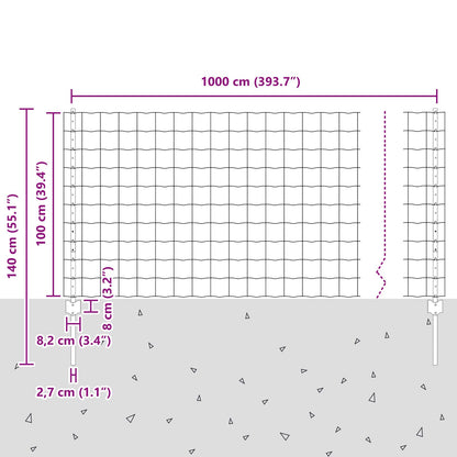 Tuin Omheining Set Set Van 2 Groen Pvc Gecoat Staal 10 X 1 M