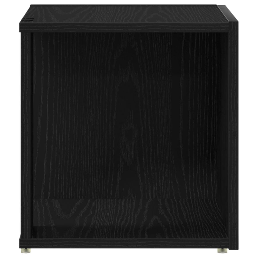Salontafel Zwart Eiken 33X33X34,5 Cm Engineered Wood