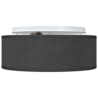 Plafondlamp Flush Mount Ø 30 Cm Stof E27 Ø30 x 13.5 cm Zwart zonder sterrenlampenkap