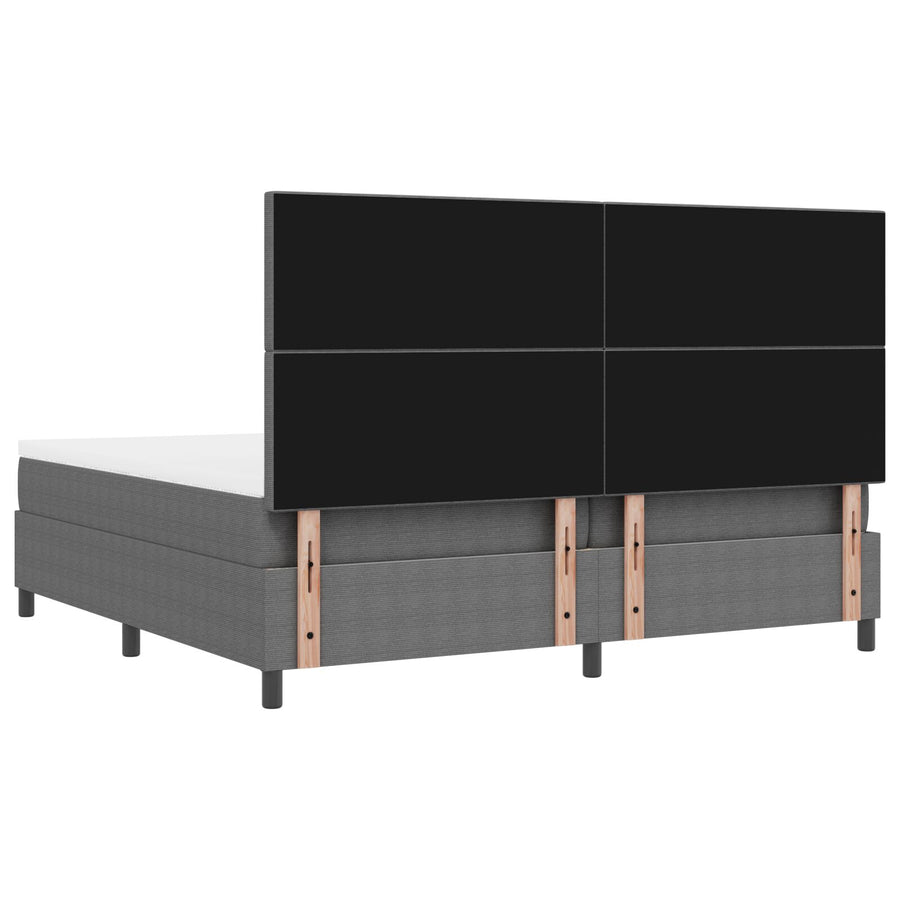 Boxspring Bed Met Matras Lichtgrijs 200X200 Cm Corduroy Stof