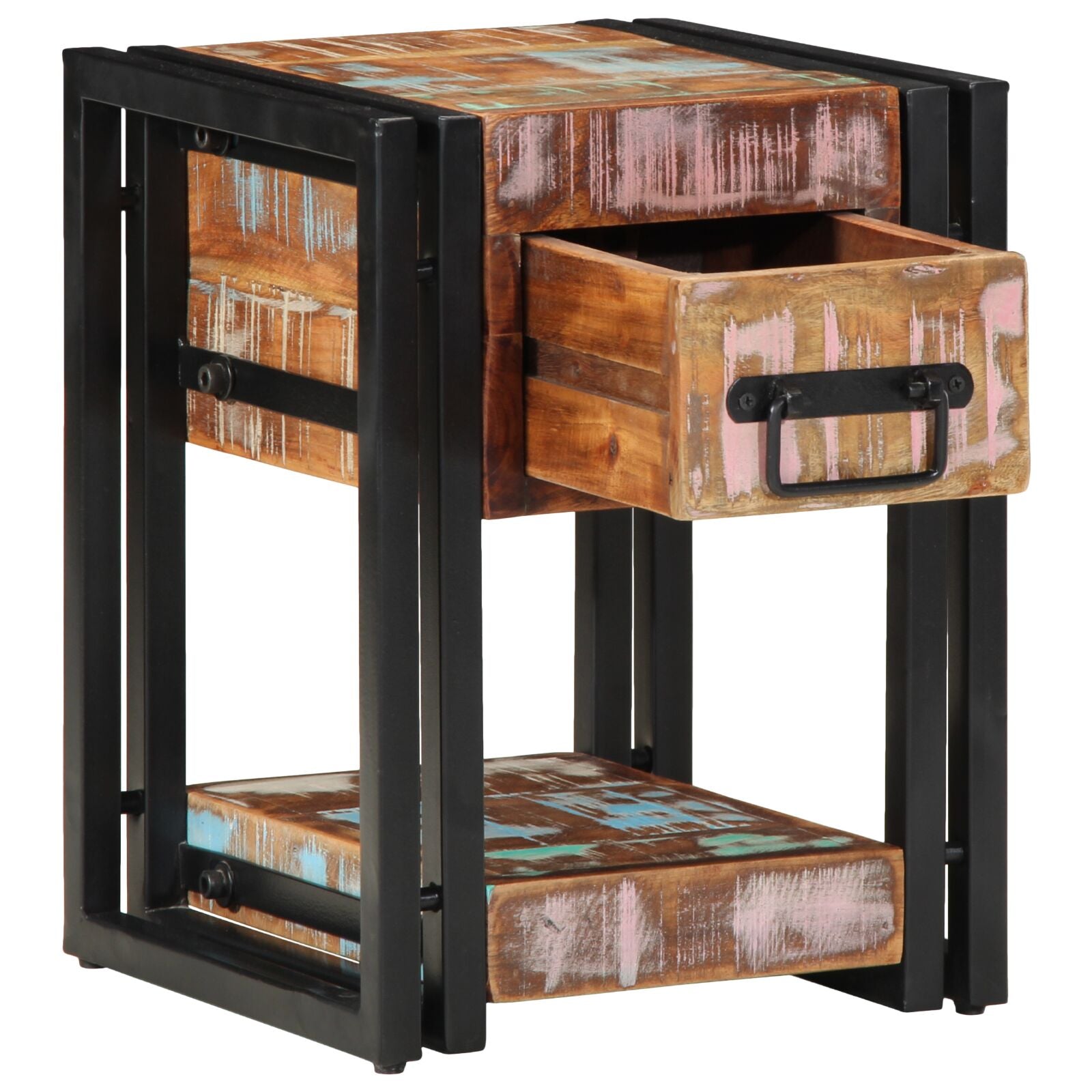 Nachtkasten 2 Stuks 40X40X40 Cm 30 x 30 x 40 cm Massief gerecycled hout