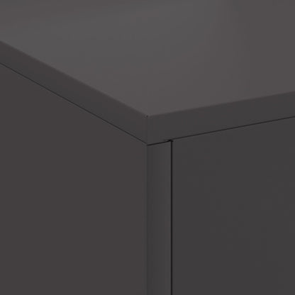 Vuurkorf Met Schoorsteen Zwart Staal 80 x 50 x 96 cm Koudgewalst staal/Zwart