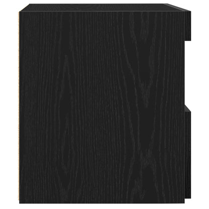 Nachtkastjes Met Led-Verlichting 2 Stuks Zwart Eiken 50X40X45 Cm