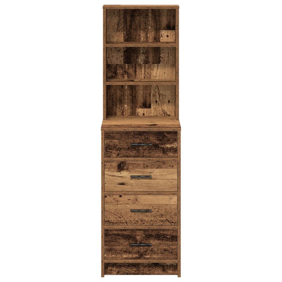 Hoge Kast Oud Hout 40X41X135 Cm Engineered Hout Oude hout