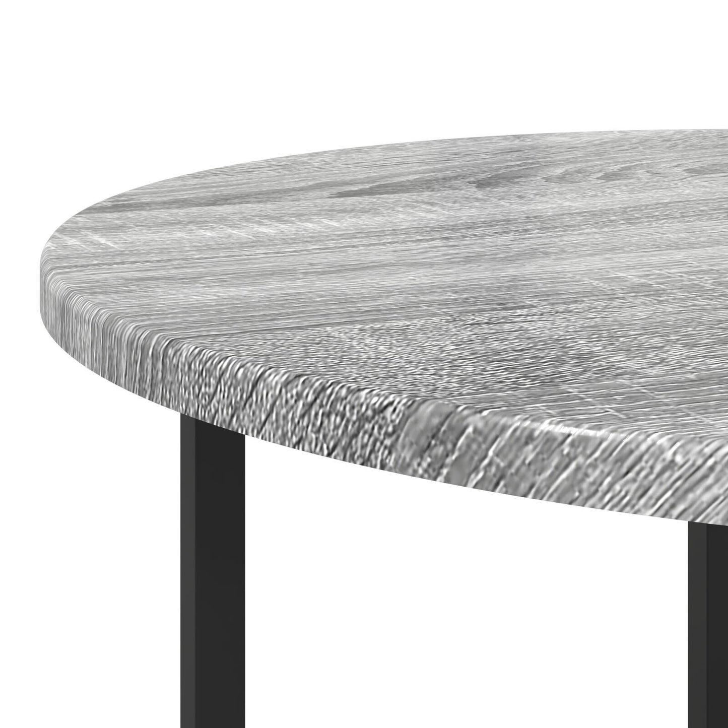 Bijzettafel 2 Stuks Gelaagd Hout En Metaal Grijs sonoma