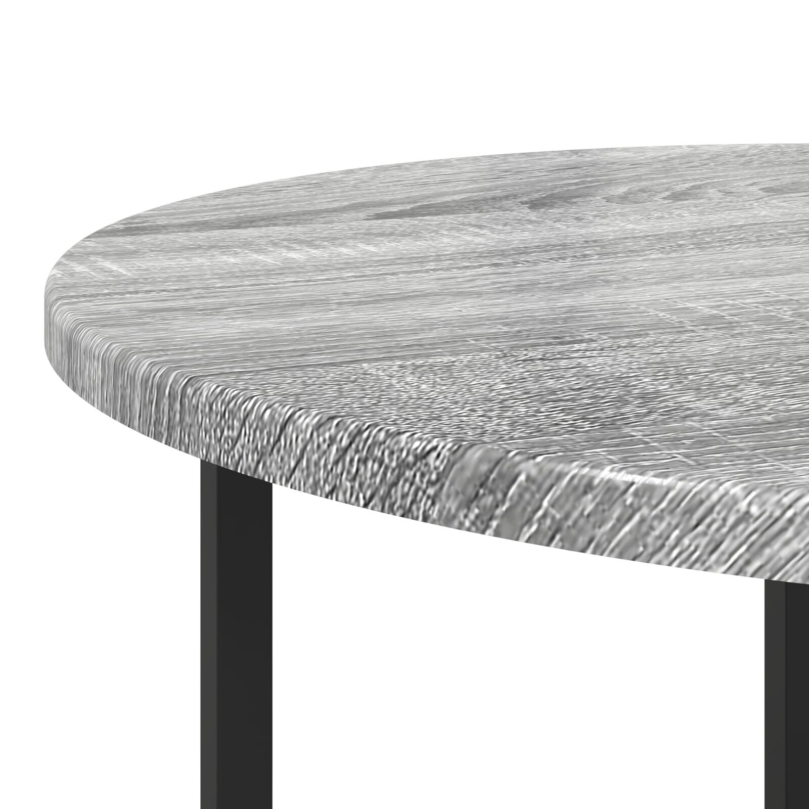 Bijzettafel 2 Stuks Gelaagd Hout En Metaal Grijs sonoma