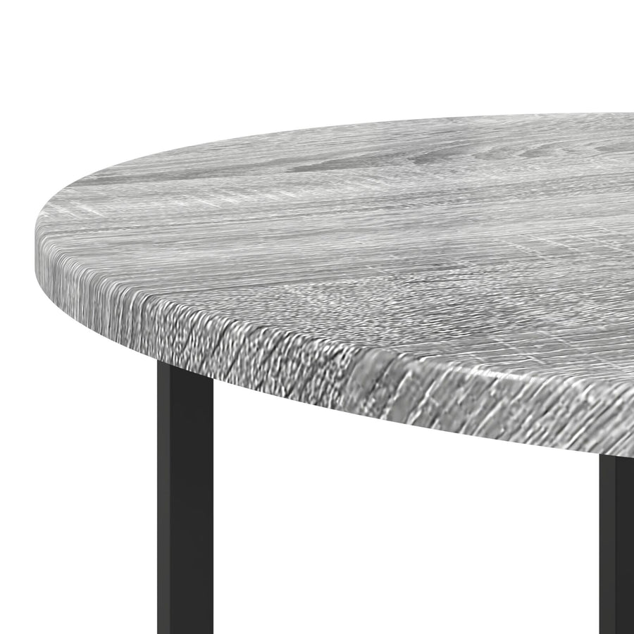Bijzettafel 2 Stuks Gelaagd Hout En Metaal Grijs sonoma