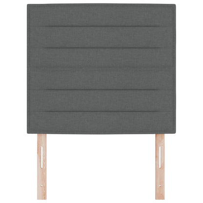 Hoofdbord Stof Rechthoekig Modern Donkergrijs 80 cm Hoog hoofdbord