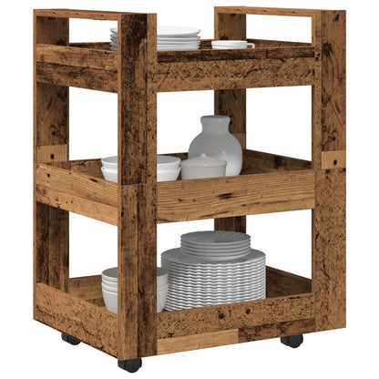 Keuken Trolley 60X45X80 Cm Geengineerd Hout Oude hout