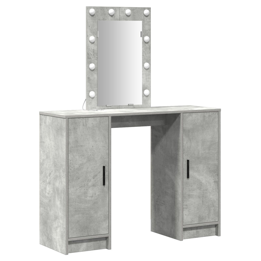 Kaptafel Met Led Verlichting Betonnen Grijs 102X33X135 Cm Beton grijs
