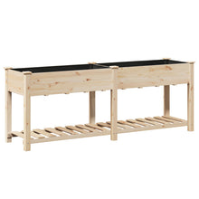Tuinplanter Met Plank 203X53X76 Cm Massief Hout Vuren 203,5 x 53 x 76,5 cm