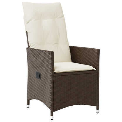 5-Delige Tuinset Met Kussens Bruin Poly Rattan