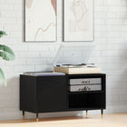 Platenkast 85x38x48 cm zwart eiken