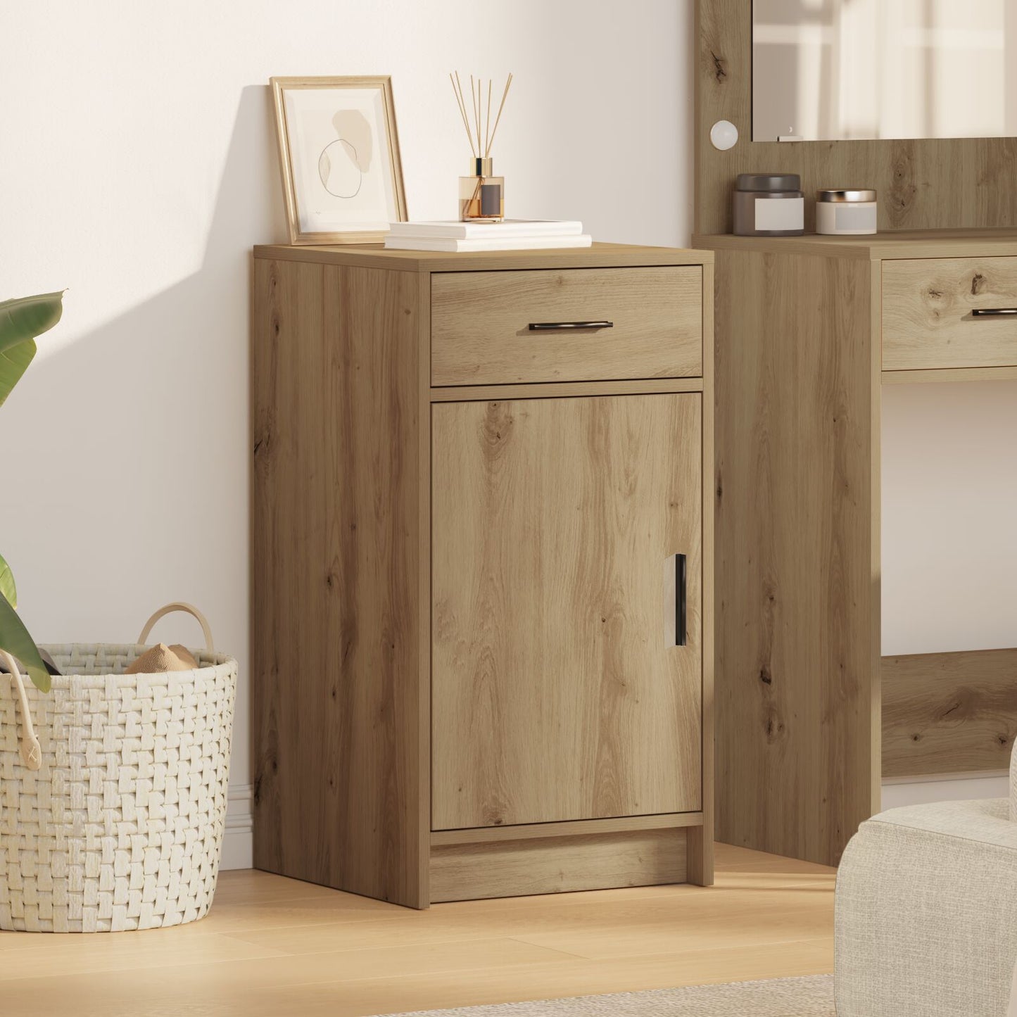Dressoir 40X41X75 Cm Bewerkt Hout Artisan eiken