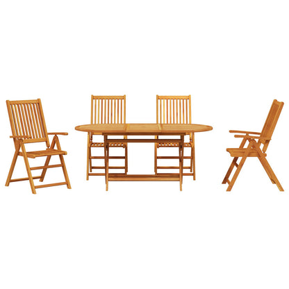 5-Delige Tuintafel Set Van Massief Acaciahout