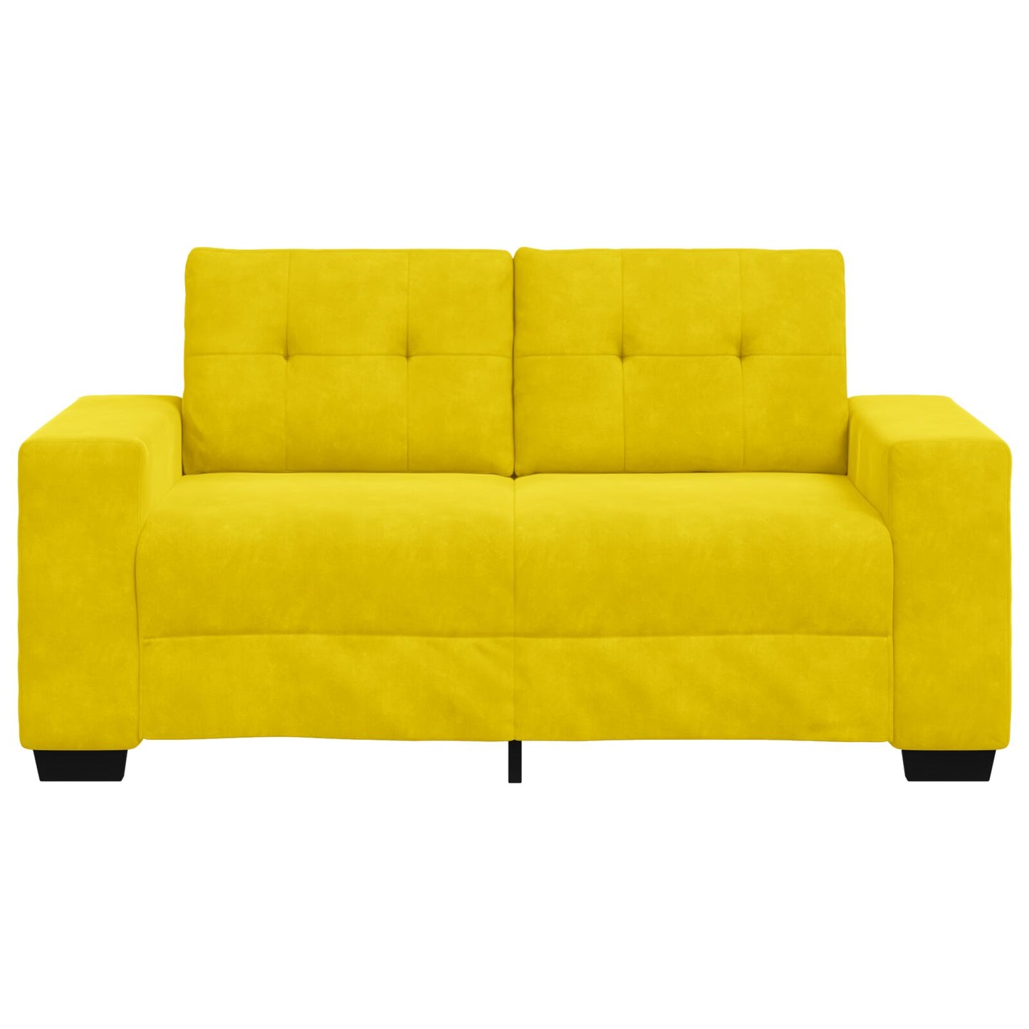 Loveseat Sofa Velours Geel Fluweel 120 cm