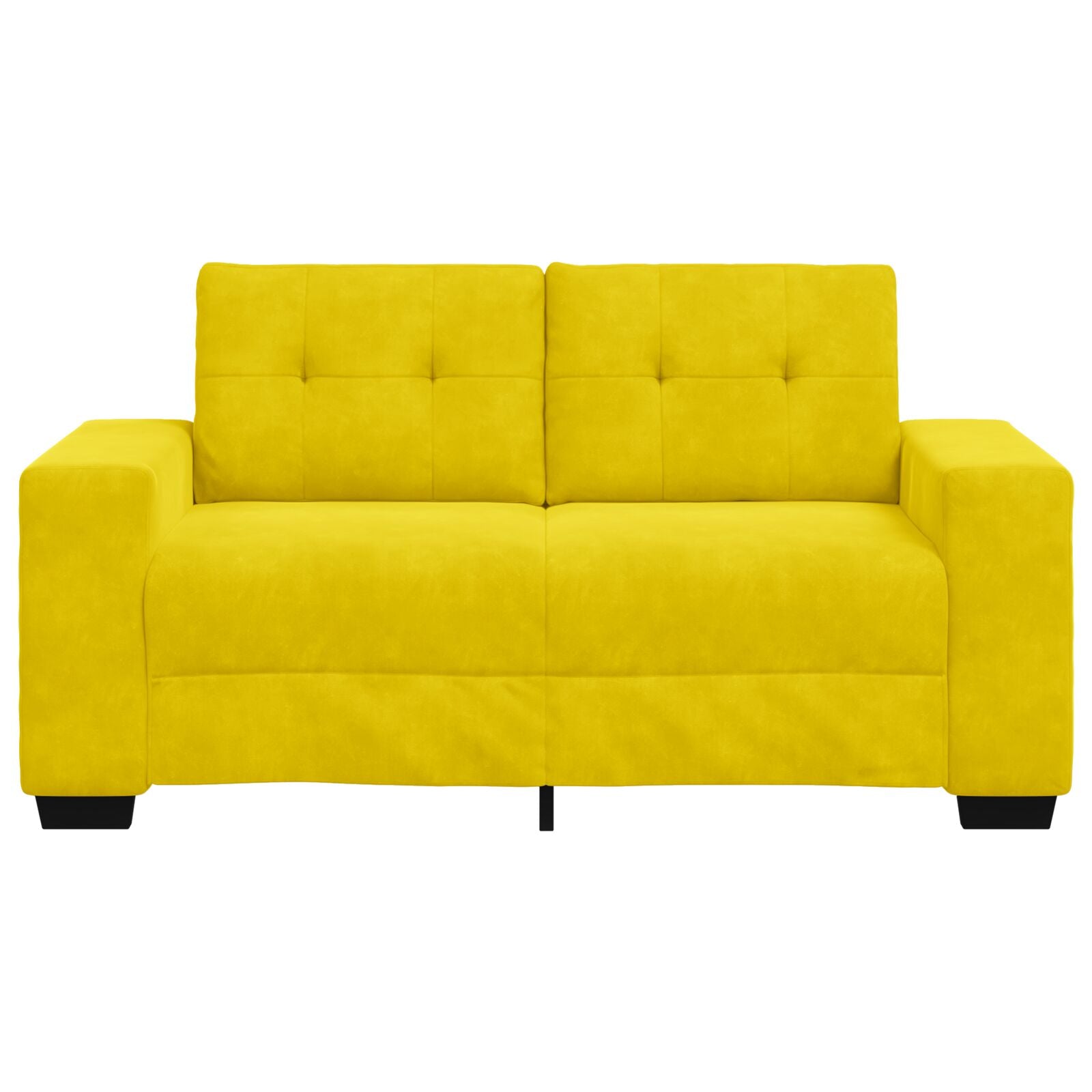 Loveseat Sofa Velours Geel Fluweel 120 cm