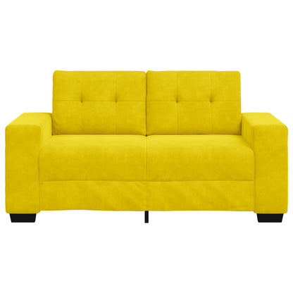 Loveseat Sofa Velours Geel Fluweel 120 cm