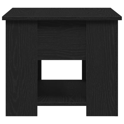 Zwarte Eiken Tafel 79X49X41 Cm Gemaakt Van Engineered Wood