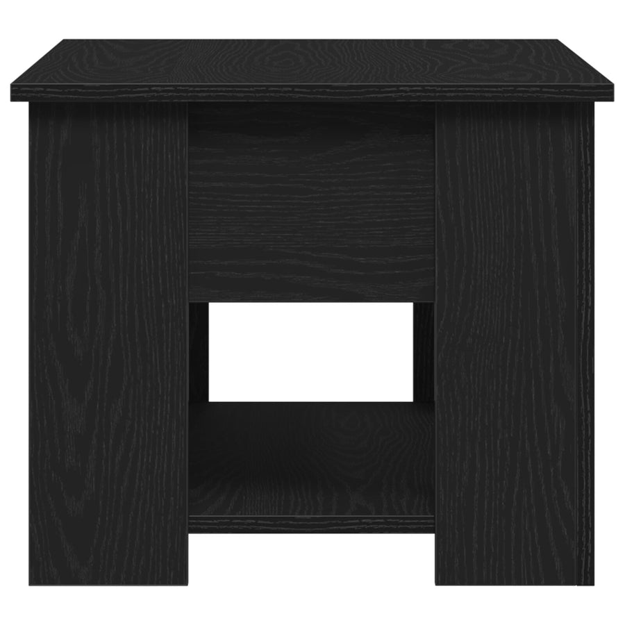Zwarte Eiken Tafel 79X49X41 Cm Gemaakt Van Engineered Wood