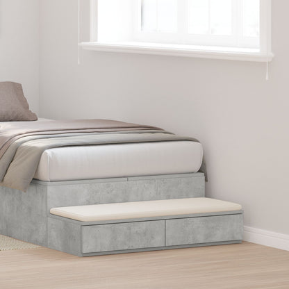 Bedlade Betonnen Grijs Geïntegreerd Hout Beton grijs 80 x 36,5 x 16,5 cm