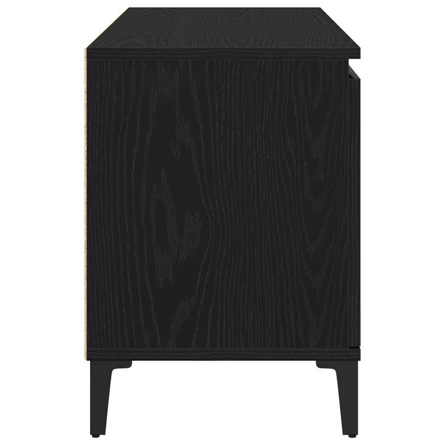 Tv-Kast Zwart Eiken 102X35X50 Cm Bewerkt Hout