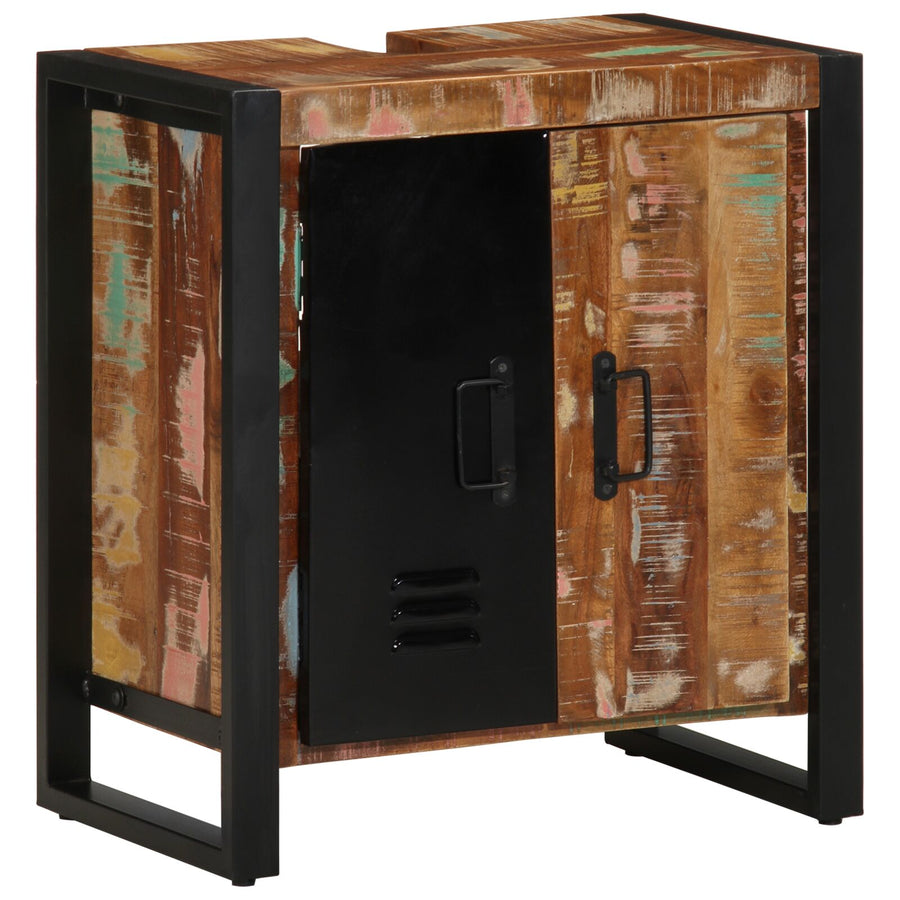 Badkamer Kast Meerkleurig 55X35X60 Cm Massief Hout Gerecycled Massief gerecycled hout