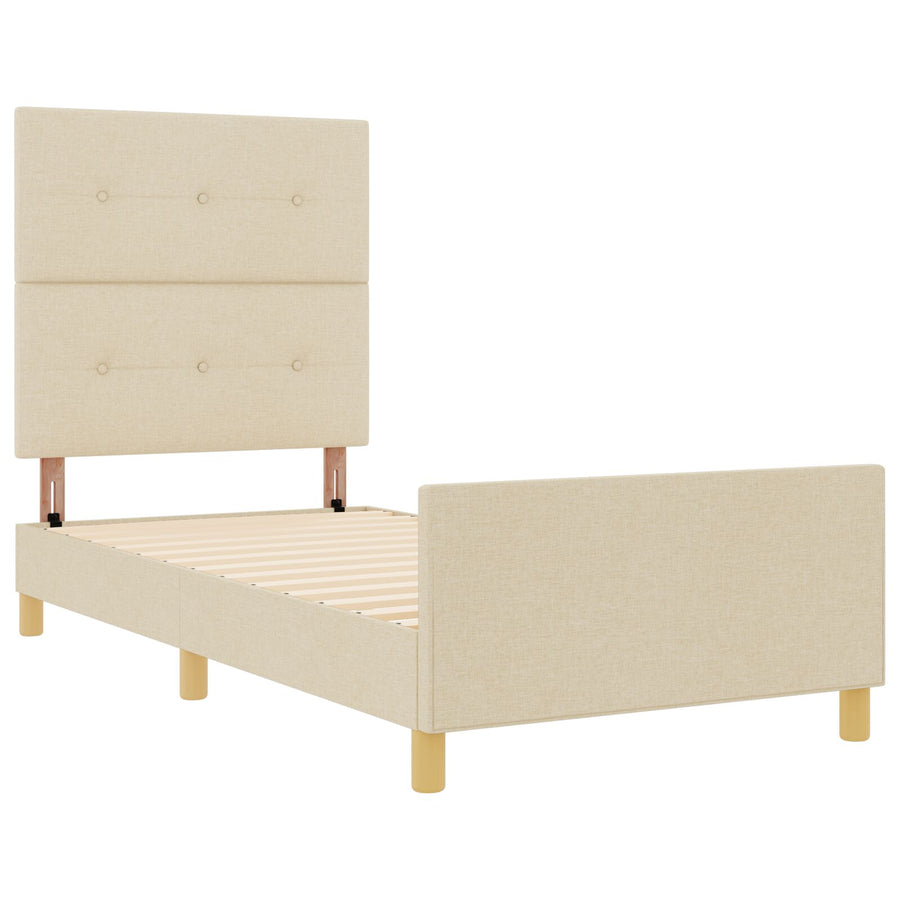 Crème Bedframe 90X200 Cm Stof Crème