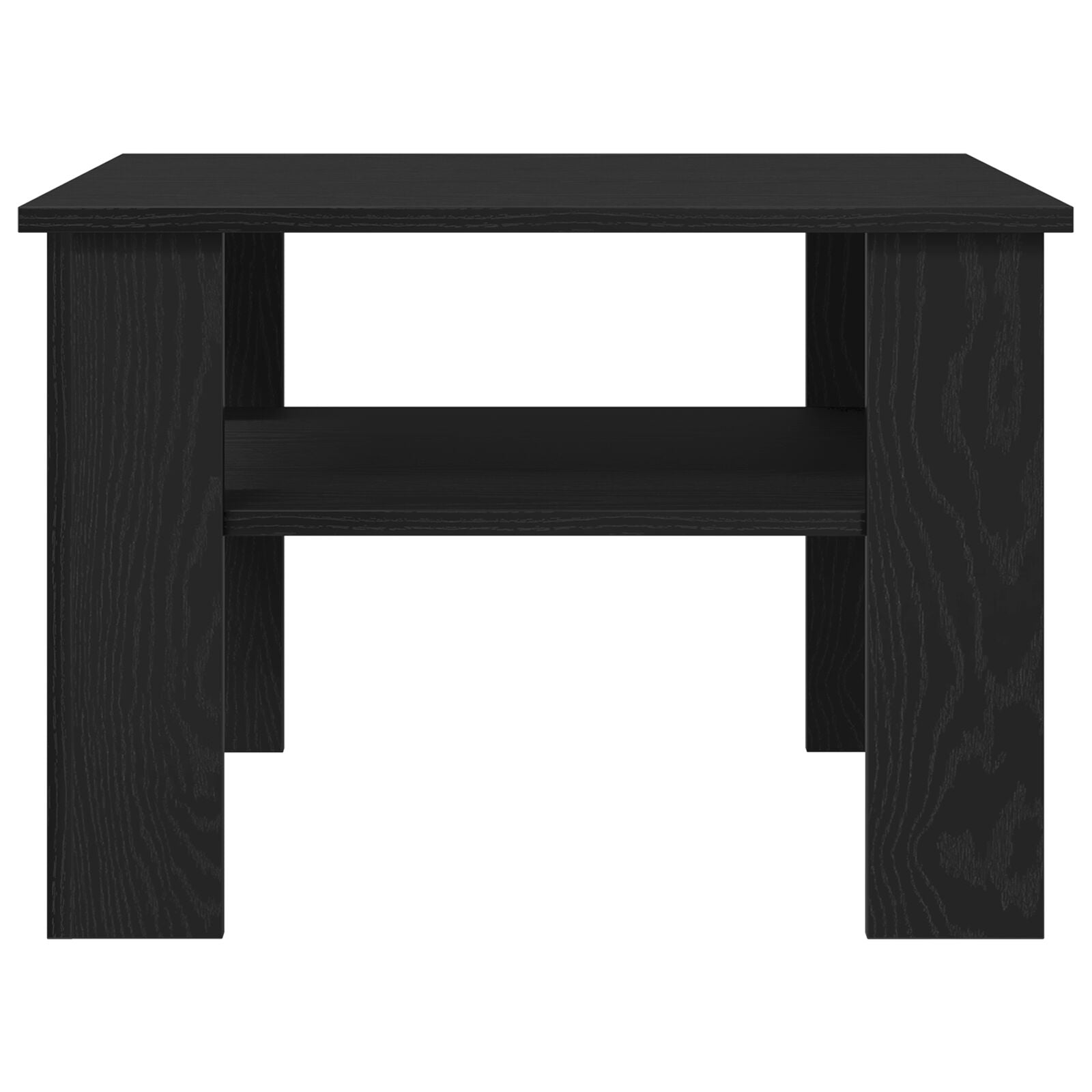Salontafel Zwart Eiken 60X60X42 Cm Bewerkt Hout