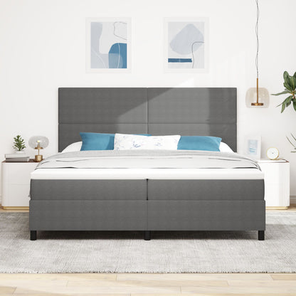 Boxspring Bed Met Matras Lichtgrijs 200X200 Cm Corduroy Stof