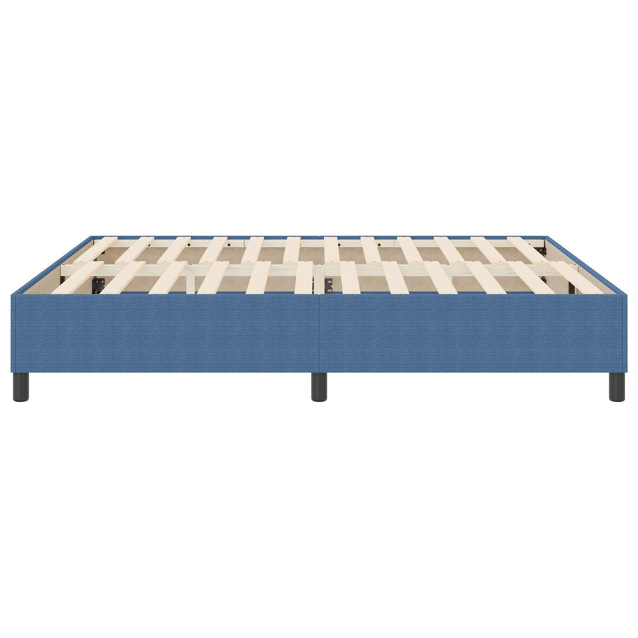 Boxspring Bed Super King Corduroy Stof Blauw 180 x 200 cm