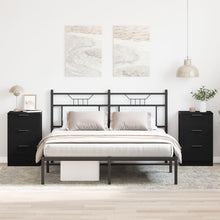 Nachtkastjes 2-Pack Zwart Eiken 40X65X65 Cm Gemaakt Van Bewerkt Hout